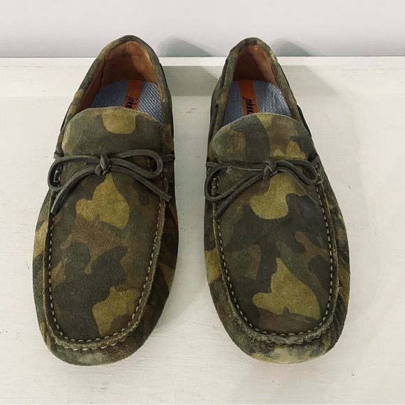 Johnnie-O Getaway Driver Camo Casual Slip On Mocs Moccasins Shoes Men’s Size 12M - Picture 7 of 14